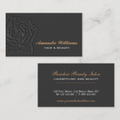 Elegante prägeartige Rosen-Geschäfts-Karte Visitenkarte (Vorne/Hinten)