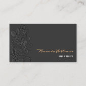 Elegante prägeartige Rosen Visitenkarte (Vorderseite)