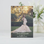 Elegante Pregnancy Announcement Card (Stehend Vorderseite)