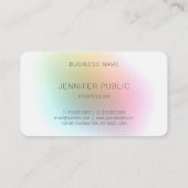 Elegante Premium Linen Moderne farbenfrohe Vorlage Visitenkarte (Rückseite)