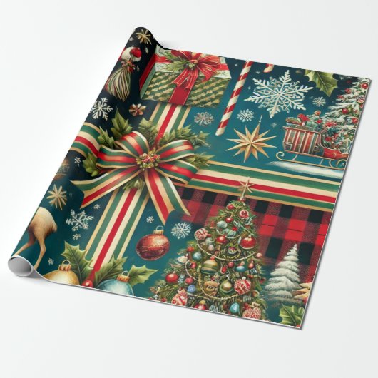 Elegante Premium Weihnachtsgeschenke Geschenkpapier (Ungerollt)