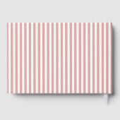 Elegante Preppy-Dusty-Rose Gästebuch (Rückseite)