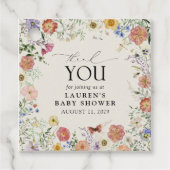 Elegante Pressed Blume Wasserfarbe Vielen Dank Geschenkanhänger (Vorderseite)