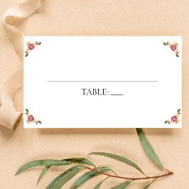 Elegante Pressed Wildblumen Boho Garden Wedding Platzkarte