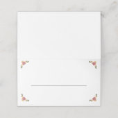 Elegante Pressed Wildblumen Boho Garden Wedding Platzkarte (Außenseite Aufgefaltet)