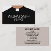 Elegante Priest Collar Business Card Visitenkarte (Vorne/Hinten)