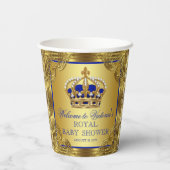 Elegante Prince Baby Shower Paper Cups Pappbecher (Rückseite)