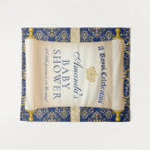 Elegante Prince Baby Shower - Vertikaler Hintergru Wandteppich (Vorderseite (Horizontal))
