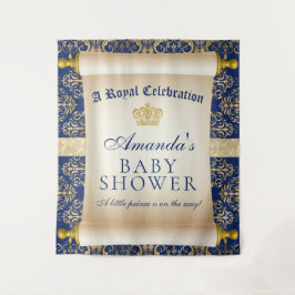 Elegante Prince Baby Shower - Vertikaler Hintergru Wandteppich