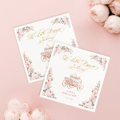 Elegante Princess Blush Pink Bloral Baby Dusche Serviette