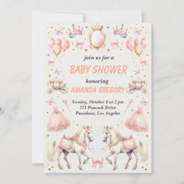 Elegante Princess - Einladung zur Kinderdusche