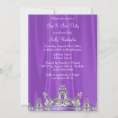 Elegante Princess Ethnic Baby Sip & See Einladung (Rückseite)