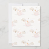 Elegante Princess Swan Moon Star Babydusche Einladung (Rückseite)