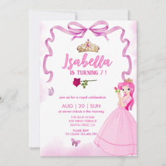 Elegante Prinzessin Geburtstag der Mädchen Einladu Einladung
