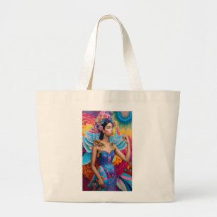 Elegante Prinzessin mit Flügeln  Jumbo Stoffbeutel