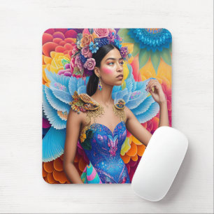 Elegante Prinzessin mit Flügeln Mousepad