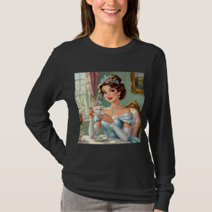 Elegante Prinzessin mit Krone und elegantem Kleid T-Shirt