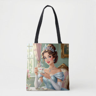 Elegante Prinzessin mit Krone und elegantem Kleid Tasche