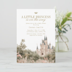 Elegante Prinzessinnen-Schloss-Baby-Party Royal Einladung