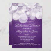Elegante Probe Abendessen am Lago Maggiore Lila Einladung (Vorne/Hinten)