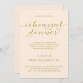 Elegante Probe Abendessen Einladung (Vorne/Hinten)