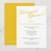 Elegante Probe Abendessen Einladung (Vorne/Hinten)