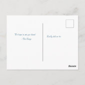 Elegante Probe Abendessen Einladung Postkarte (Rückseite)