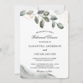 Elegante Probe Abendessen im Grünen Einladung (Vorderseite)