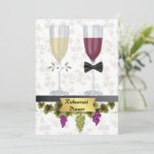 Elegante Probe Dinner Einladung (Stehend Vorderseite)