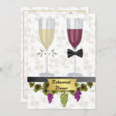 Elegante Probe Dinner Einladung (Vorne/Hinten)