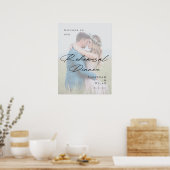 Elegante Probe-Dinner-Foto-Willkommensgruß Poster (Küche)