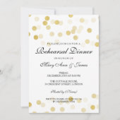 Elegante Probe Dinner Golf im Tessin Glitzer Einladung (Vorderseite)