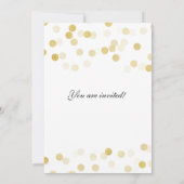 Elegante Probe Dinner Golf im Tessin Glitzer Einladung (Rückseite)