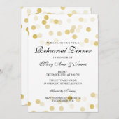 Elegante Probe Dinner Golf im Tessin Glitzer Einladung (Vorne/Hinten)