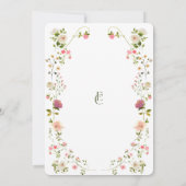 Elegante Probe Dinner Grüne Hochzeit Einladung (Rückseite)