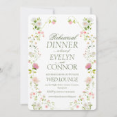 Elegante Probe Dinner Grüne Hochzeit Einladung (Vorderseite)