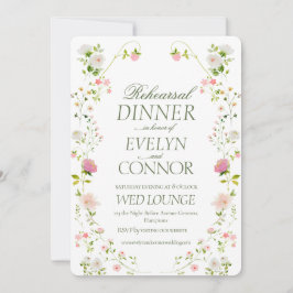 Elegante Probe Dinner Grüne Hochzeit Einladung