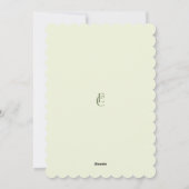 Elegante Probe Dinner Grüne Hochzeit Feiertagskarte (Rückseite)