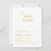 Elegante Probe Dinner Hochzeit Einladung (Vorderseite)