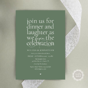 Elegante Probe-Dinner-Liebe & Lachen Minimal Einladung