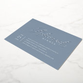 Elegante Probe Dinner Silver Foil Einladung (Gedreht)