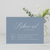 Elegante Probe Dinner Silver Foil Einladung (Stehend vorne)