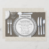 Elegante Probe - Einladung (Vorne/Hinten)