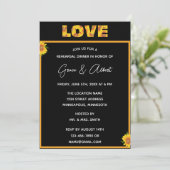 Elegante Probe zur LIEBE der Sonnenblumen Einladung (Stehend Vorderseite)