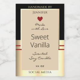 Elegante Produktverpackungsmarken Schwarz Beige Go Lebensmitteletikett