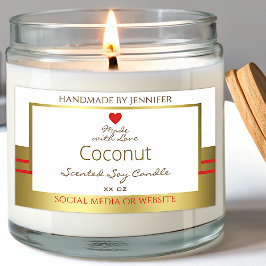 Elegante Produktverpackungsmarken weiß und Gold Rechteckiger Aufkleber