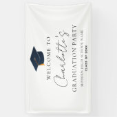 Elegante professionelle Abschlussfeier Mütze Banner (Vertikal)