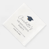 Elegante professionelle Abschlussfeier Mütze Serviette (Ecke)
