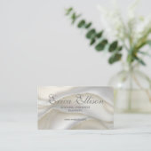 Elegante professionelle Business-QR-Code-Perle Visitenkarte (Stehend Vorderseite)