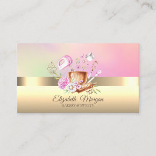Elegante professionelle Cupcake-Bäckerei-Werkzeuge Visitenkarte